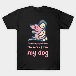 I love my dog dark theme T-Shirt